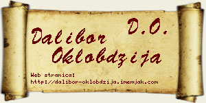 Dalibor Oklobdžija vizit kartica